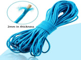 2mm Elastic Cord 10 Colours x 10 Meters Stretchy Nylon Thread for Jewellery Making Bracelets V1258-DP02-BOL-1
