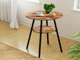 Artiss Industrial Bar Table with 2-Tier Organizer Weather-Resistant MDF Top Steel Frame FUR-U-BTAB-4788-WAL