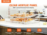 Pastry Display Case, 2-Tier Commercial Countertop Bakery Display Case, Acrylic Display Box with Rear V952-YKLMBZSJYKL2YEFSCV0