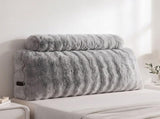 Giselle Wedge Pillow Headboard, Easy Wash Zipper Cover & Anti-Flat Foam, Couch Lumbar Support for HBP-VRNECK-COR-GY-KS