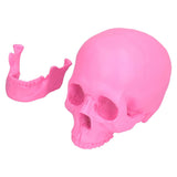 Resin Halloween Skull Decor Festival Home Props Fake Whole Person Skull Ornaments Pink V1294-YM0523-3115210185511