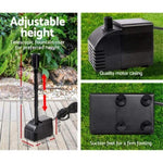 Gardeon Solar Pond Pump Submersible Water Fountain Kit with 2 Panels 7.2FT FOUNT-POND-B-200-1200