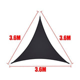 3.6x3.6x3.6m Waterproof Outdoor Triangular Sun Sail UV-Protective Shade Net for Camping Garden V1188-MS-325-1250