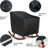 Outdoor Swivel Lounge Chair Cover 2 Pack, Tear-Resistant, UV Resistant, Waterproof for Furniture V1192-AZ-W-14826
