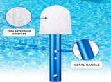Corner and Step Pool Round Brush, Pool Step and Corner Brush, 180 Degree Rotation Handle Scrub Brush V1258-DP02-C-321