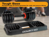 Powertrain GEN2 Pro 50kg Adjustable Dumbbell Set Weight Plates Home Gym DMB-TD1-AD3-2