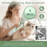 5-in-1 Wireless Pet Groomer, 10000Pa Strong Suction, Low Noise, No Flying Hair A Must-Have for V1385-CWLMQ-WU-830-006