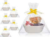 6 Sets Small Gifts Empty Bulk Woven Cotton with Bags Ribbons Easter Rabbit Candy Eggs V1258-DP02-C-3172