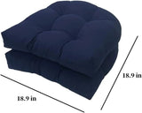 Outdoor Chair Seat Cushions 2 Pack, Waterproof Thickened Tufted U Shaped Chair Cushions for V1189-LC-RY-00004