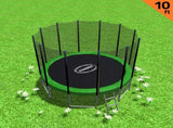 Kahuna Blizzard 10 ft Trampoline with Net Green TRA-BLZ-10-GN