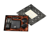Mens 4Piece Gift Set, Wallet Belt Sunglasses Braided Bracelet, Premium Gift Box, Practical V1188-MS-820-002
