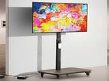 37-75 Inch Electric Height Adjustable Rolling TV Stand - Motorized Floor Mount with Remote Control, V767-U-Z1876-AU