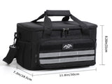 Black Versatile Large-Capacity Picnic Insulated Bag - Detachable Shoulder Strap & Ice Pack V888-ELOSUNG33258