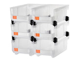 Plastic Stackable Bins, 37.7 x 21.5 x 18 cm , Plastic Containers for Organizing & V952-DDWLX6GZ14LTCARKA001V0