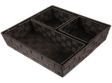 4-Pack Dark Brown Cube Storage Bins, Cloth Fabric Organizer Baskets for Home and Office Storage V1366-AZ2-W-19224