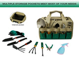 Folding Gardening Stool with Detachable Storage Tote Bag, Multifunctional Gardening Tools Set V1369-AZ3-W-02499