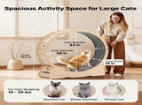 Cat Exercise Wheel, 120cm Wooden Cat Running Wheel for Indoor Cats up to 12.7kg Cats Treadmill with V952-MZMPBJMWSMDB3W6JK001V0