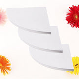 3PCS Wall Mounted Floating Corner Shelves Wooden Display Storage Rack Organizer for Home Bedroom V1366-AZ2-W-21473
