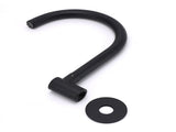 Matt Black Round Gooseneck Arm Faucet Outlet Wall Mounted Bath Tub Filler Spout V1233-SP913BL