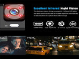 WIFI 3 Channels Dash Cam 1080P Full HD Car Dashcam with Hardwire Kit and 32GB Card V462-TA-104-01