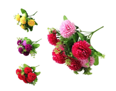 bulk 36 Artificial Chrysanthemum Ball Assort 30cm V637-AFL31787