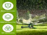 Metal Rotary Lawn Sprinkler 3 Arm Heavy Duty 360 Degree Automatic Revolving Whirling Water Sprinkler V1370-AZ4-08228