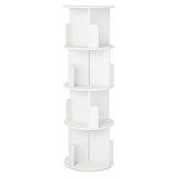 Levede Rotating Bookshelf Corner 4 Tier 3-Section Storage Display 5kg Home White CH1191-AU