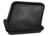 4-Pack Square Plastic Planter Saucers with Water Collection Tray and Matte Finish for Indoor Outdoor V1369-AZ3-W-16711