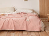 200*230CM Pink Ultra-Soft Dual-Sided Waffle & Plush Fleece Blanket - Large Cozy Throw for Bed & Sofa V888-ELOSUNG32592