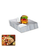 50Pack Aluminum Foil Sheets,QZS Portable Food Wrapping Sheets for Burritos,12"x12" Sandwich Wrap V1189-WXFWAL-20260319-00370