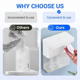 Dual Automatic Hand Dishs Soap,5.8x3.2x8.9Inch Wall Mounted Touchless Foaming Soap V1366-AZ2-W-26504