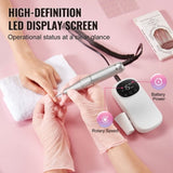 VEVOR Electric Rechargeable Nail Drill, 35,000RPM Portable Cordless Nail E File Machine, LCD-Display V952-CDSMJDMJBXSZQW53MV9