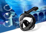 Full Face Snorkel Mask, Anti Fog Diving Mask 180 Degree Panoramic View Leakproof Snorkeling Gear for V1192-AZ-W-10528