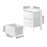 Levede Bedside Table Storage Nightstand Bedroom Storage NI1058-WH_NZ