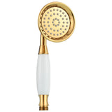 Handheld Showerhead High Pressure Brass Vintage Telephone Shower Head for Bathroom, Titanium Gold V1370-AZ4-06949