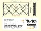 Single Folding Security Gate, Lockable Scissor Gate with 360 degree Swivel Casters, Outdoor V952-GZDZDAQM63398ECAH001V0