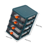 Green Plastic Storage Organizer with Multiple Drawers for Desk, Kitchen, and Home Use V1369-AZ3-W-13305