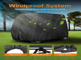 Heavy Duty 420D Oxford Golf Cart Cover with PU Coating, Waterproof Windproof UV-Resistant Storage V1341-ZY-CCG3UJ8K-C-210D