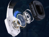 2.4GHz Wireless Gaming Headset with Flip Microphone for PC-White V1263-JX-7533-2