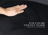 2X French Provincial Dining Chair Ring Studded Velvet Rubberwood Leg LISSE BLACK V274-FT-VFC-1141-BK2