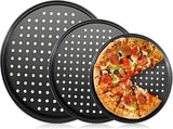 3 pieces - Pizza pans - round pizza plate - pizza baking sheet - baking sheet - round baking sheets V1188-MS101-02933-1