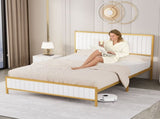 Levede Metal Bed Frame Under Bed Storage Double Beige BF1070-D-BG