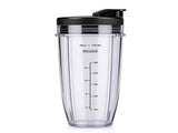 Replacement Ninja Blender Cup Compatible with 32oz 24oz 18oz BL480 BL482,24oz Blender Cup with V1221-XM-LB8212-GM231