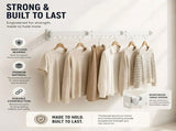 CARLA HOME 3-Fold Wall Mounted Clothes Drying Rack, Laundry Space Saver, White V178-36544