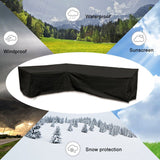 Garden Corner Sofa Cover Waterproof 210D Oxford L Shape Furniture Cover, 300 x 300 x 98 cm V1189-WXF-521-0013