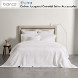 Bianca Evora White Cotton Jacquard Coverlet Set Queen/King V442-BCA-COVERLETS-EVORA-WHITE-KI