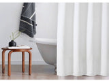 No Hooks Needed Linen Textured Curtain with Snap-in Fabric Liner Set,White Hotel Luxury Decor V1192-AZ-W-15353