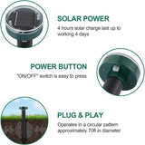 4 Pieces Solar Repeller, Ultrasonic Pest Repeller Control with IP65 Waterproof, Garden V1237-ZY-528-028