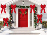 Large Red Velvet Christmas Bow with Gold Glitter Edge V1142-RB1005010487400222