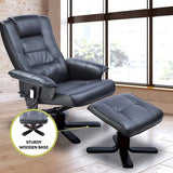 PU Leather Massage Chair Recliner Ottoman Lounge Remote V63-771935